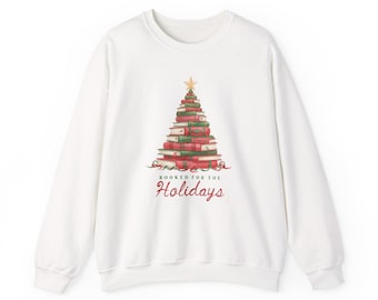 Book Christmas Tree Sweatshirt: Holiday Book Lover Gift
