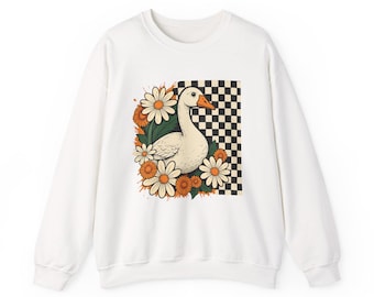 Retro Silly Goose Sweatshirt: Cozy Fall Crewneck