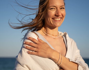 Parelketting BARCI, zoetwaterparels, kleurvast en waterdicht