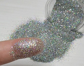Holo Silver Glitter, Extra Fine Glitter, Polyester Glitter, Craft Glitter, Sparkly Glitter, Silver Glitter, Glitter