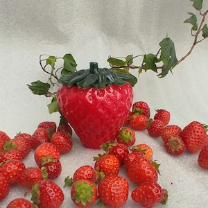 Handmade Resin Strawberry Jar: Small Jewelry Storage Box