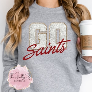 GO Saints Chenille Letters | PNG Digital File
