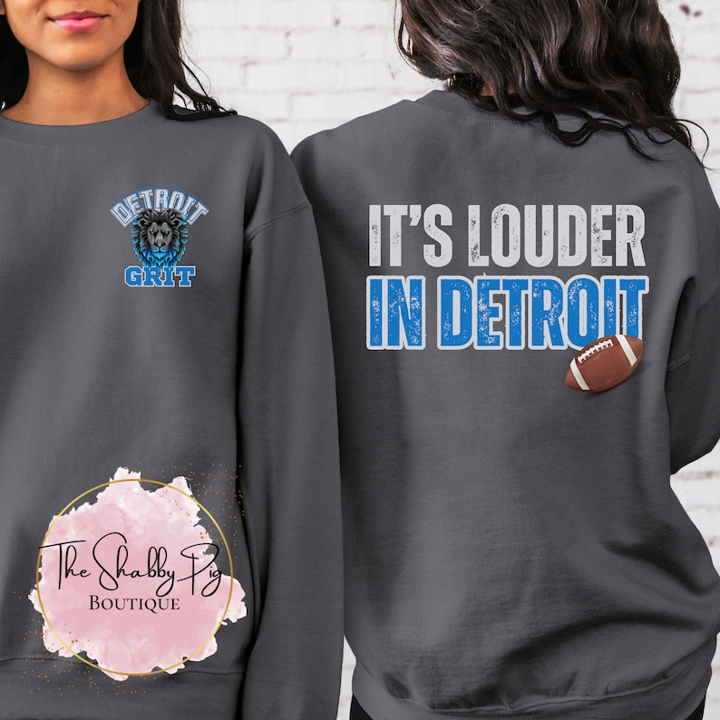 Detroit Grit It's Louder in Detroit PNG Digital File DTF File Sublimation File image 1