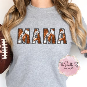 MAMA Sequin Football Letters | PNG Digital File