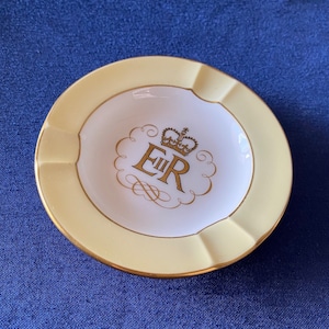 Vintage Queen Elizabeth II Wedgewood China Ashtray