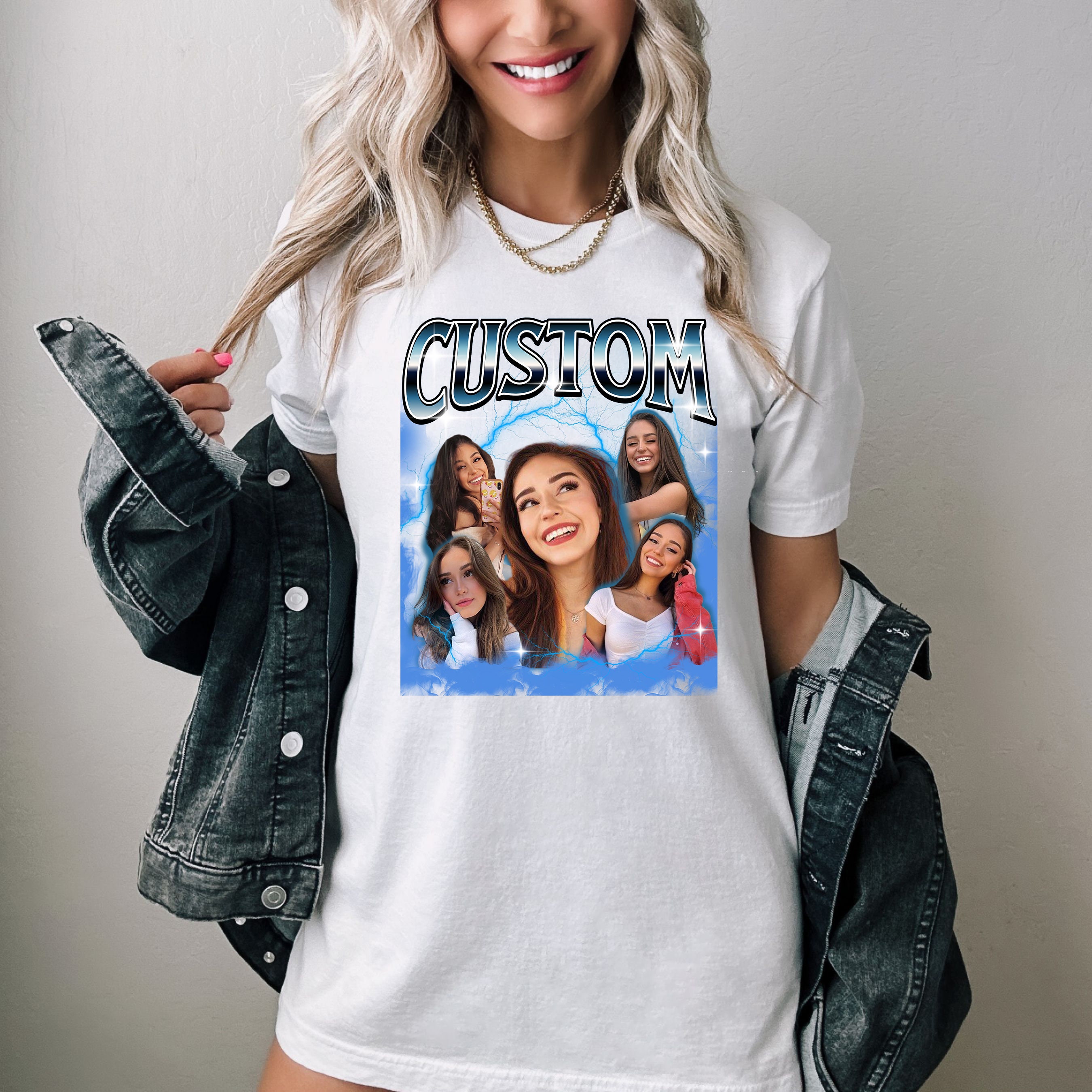 Custom Bootleg Rap Tee, 90s Vintage Bootleg Shirt, Shirt with Face Photo Vintage T Shirts, Bachelorette Surprise, Personalized Birthday Gift