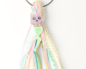 Caticorn Band Zipper Pull, Tote Bag Quaste, Rucksack Anhänger, Taschen Anhänger, Turnbeutel Anhänger, Gym Bag Anhänger, Gymnastik Beutel Anhänger