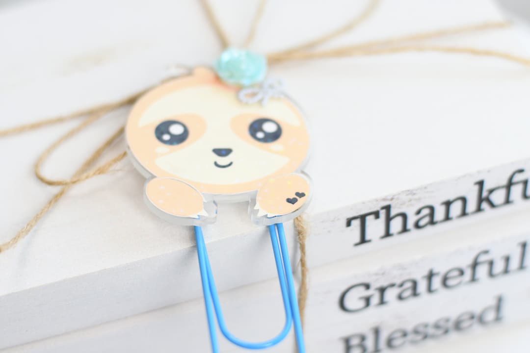 Sloth Paperclip Bookmark, Wild Animal Bookmark, Gift for Reader, Gift ...