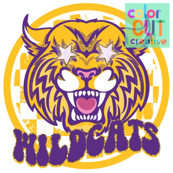Purple and Gold Wildcats Png - Etsy
