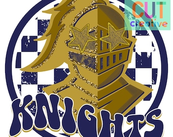 Caballeros azul marino con detalles dorados brillantes / descarga digital / diseño de mascota