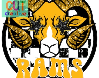 Rams Maskottchen png | digitaler Download | gelb gold schwarz