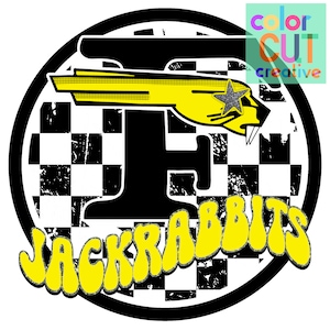 Jackrabbits preppy mascot png | digital download | yellow black white