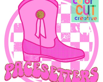 Pacesetters preppy mascot png | digital download | hot pink gold white