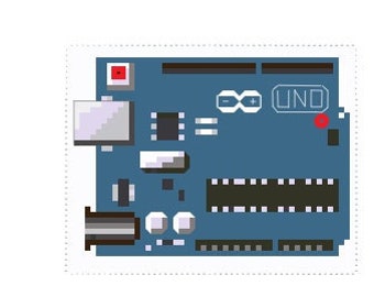 Arduino Cross Stitch Pattern with Instructions for Working Circuit