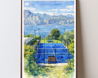 水彩パデルコートプリント