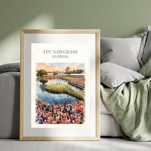 TPC Sawgrass Watercolour Poster