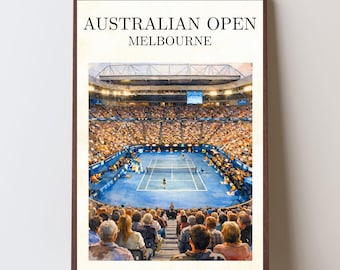 Impresión artística de pared del Abierto de Australia en Melbourne
