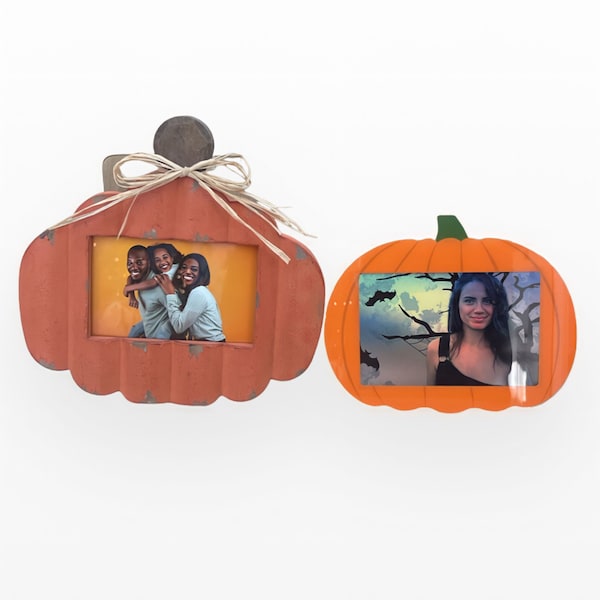 Happy Halloween Pumpkin Frame Photo Included , Gift For Family, Halloween Hone Decor, Desk Decor