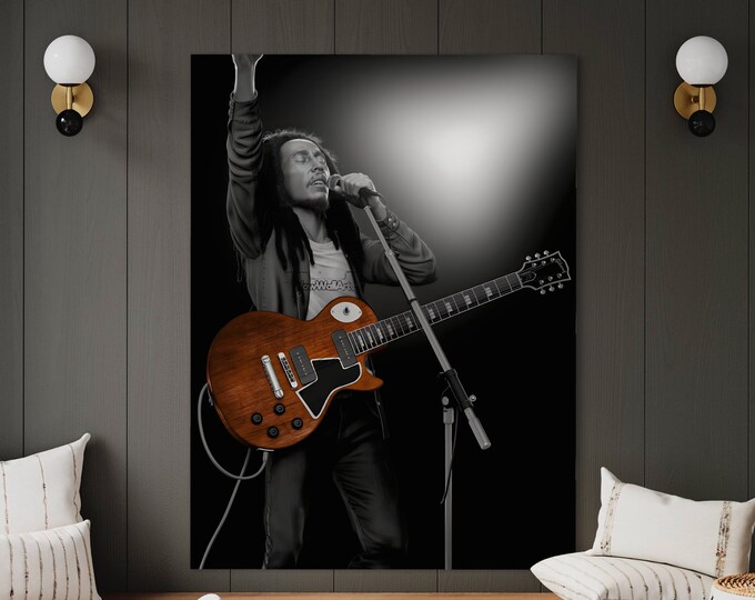 Bob Marley Canvas Wall Art Decor Raggae Music Lover Legend Jamaican One Love