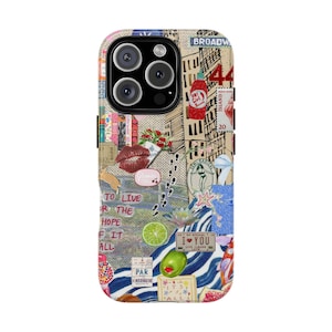 Aesthetic Collage Phone case, Scrapbooking iPhone case, Durable Protection Your Device,Preppy Case for iPhone 16 15 14 13 12, Samsung Galaxy