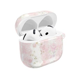 Blushing Floral AirPod Case, Flower Patterned AirPod Cover, Cute AirPods Holder, Floral Earphone Case, Pink Flower AirPods Sleeve, Spring