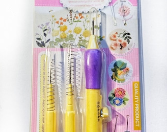 Punch Needle Set, Gift for Crafters, 3 Size Adjustable Punch Needle, Embroidery Needle,  Adjustable Lengths,  Punch Needle,  Hand Tufting