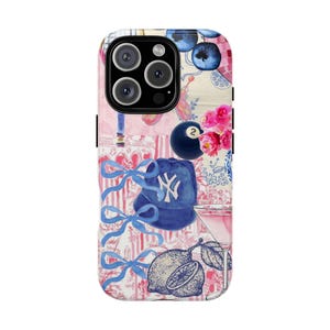 Coquette 8 Ball Collage Phone Case, Preppy, Cute Aesthetic, iPhone cases, Phone case iPhone 16 15 14 13 12 11 Pro case, Christmas Gifts Case