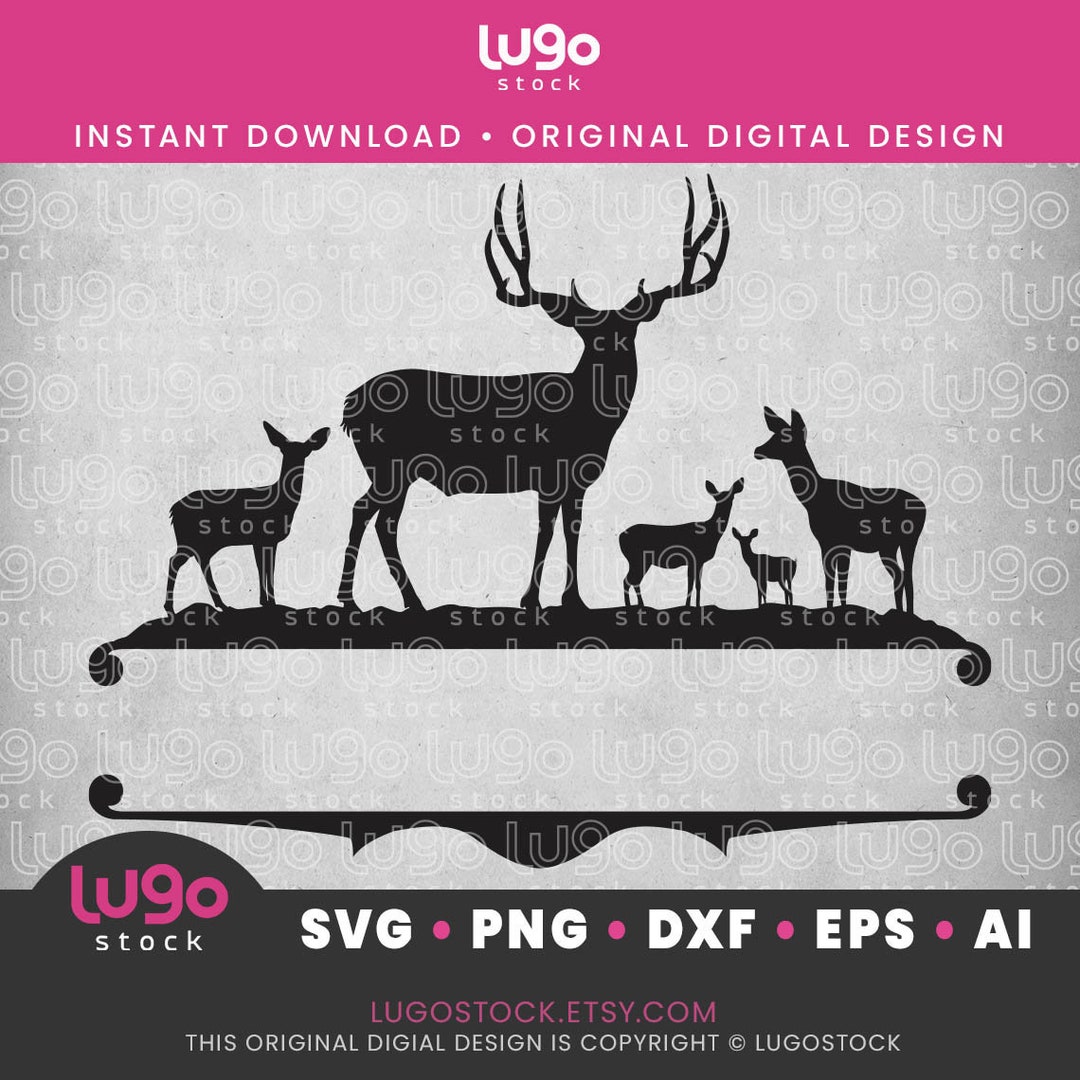 Mule Deer Buck Silhouette Vector Clipart INSTANT DIGITAL Etsy