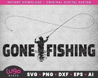 Pescar, Pesca con mosca Svg, Pescador con mosca Svg, Silueta de pesca, Calcomanía de pesca de trucha, DESCARGA DIGITAL INSTANTÁNEA, svg, png, dxf, eps, ai