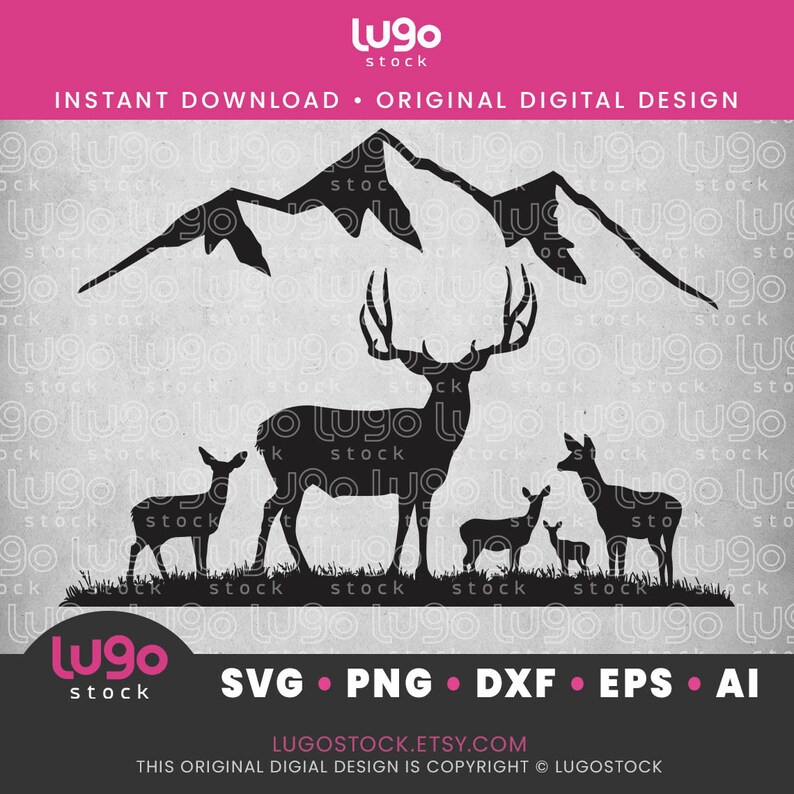 Deer SVG | Mule Deer Buck Silhouette | Vector Clipart | DIGITAL ...
