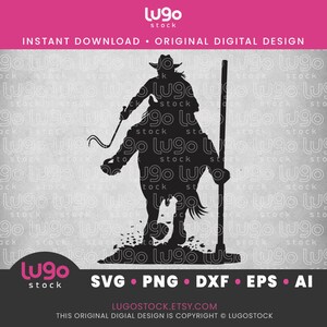 May include: Black silhouette of a cowgirl riding a horse and holding a rope. The cowgirl is wearing a cowboy hat and the horse is running. The image is set against a white background.