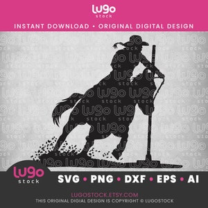 May include: Black silhouette of a person riding a horse and holding a pole. The horse is running and the person is leaning forward. The image is set against a grey background.