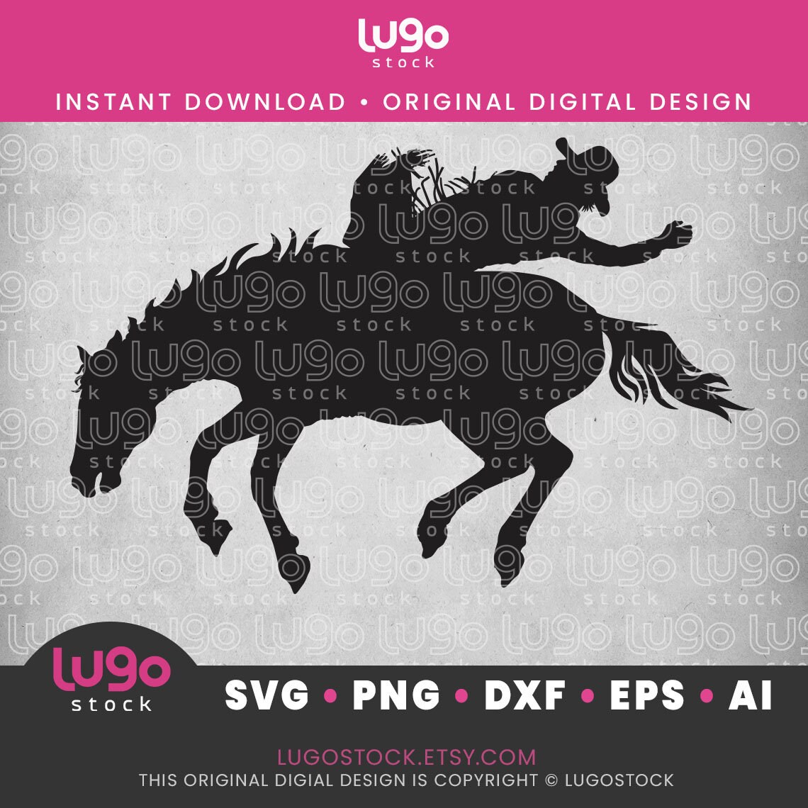 Rodeo Cowboy Bucking Bronco Rider | Svg Silhouette | Rodeo Clipart ...