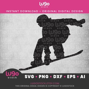 Snowboarding Silhouette Svg | Snowboarder Svg | Vector Clipart | INSTANT DIGITAL DOWNLOAD | svg | png | dxf | eps | ai | Cricut svg