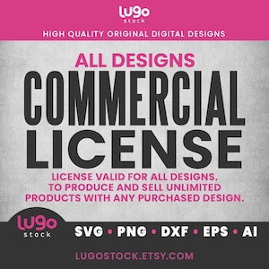 Commercial (Unlimited Quantity) License for ALL Designs