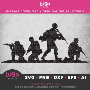 Military Svg | Soldier Silhouette | US Soldier Svg | Veteran Svg | Instant DIGITAL DOWNLOAD | svg | png | dxf | eps | ai | Cricut svg