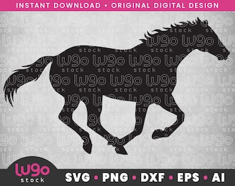 Running Horse SVG | Horse Silhouette | Galloping Horse | Vector Clipart | DIGITAL DOWNLOAD | svg | png | dxf | eps | ai | Cricut svg