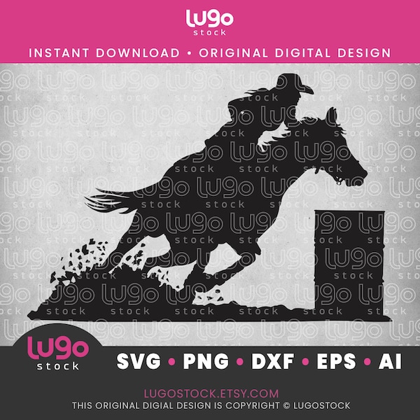 Rodeo Cowgirl SVG | Barrel Racer SVG | Barrel Racing Mom svg | Woman Barrel Racing |  Western Horse silhouette svg | png | eps | Cricut svg