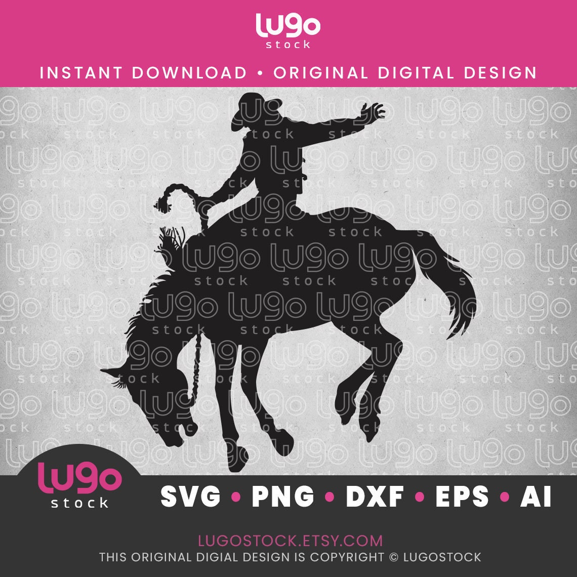 Rodeo Cowboy Bucking Bronco Rider | Svg Silhouette | Rodeo Clipart ...