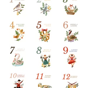 Digitale kerstposter 12 dagen vol