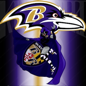 Baltimore Ravens, Bal, Raven, NFL, Fan Art - DIGITAL PRINT