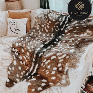 Faux Deer Hide Blanket Etsy