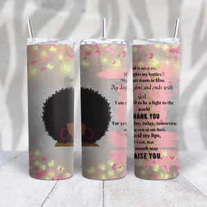 Afirmaciones positivas de fe 20oz recto delgado diseño de vaso png plus paquete gratis 4 diseños