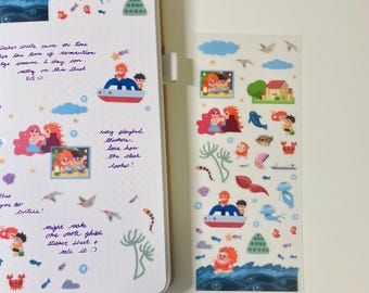 Sea Pon yo Matte Sticker Sheet | Kawaii Anime Journaling