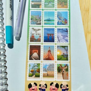 Japanskt inspirerade stämpelklistermärken | Kawaii Bullet Journal-klistermärken