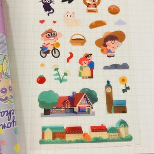 Kiki klistermärkesark | Genomskinliga vattentäta glansiga klistermärken, Bujo Kawaii Stationery bild 4