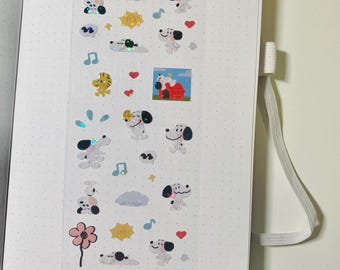 Beagle Dog Star Holographic Sticker Sheet | Kawaii Bujo Stationery
