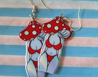Pilz Dame Ohrringe