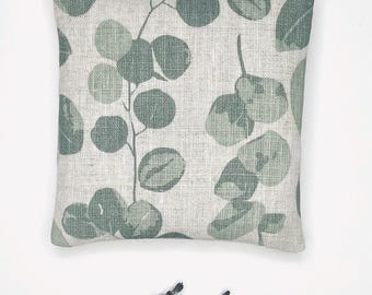 Eucalyptus Print Linen Sachet: Aromatic Lavender Buds (5” x 5”)