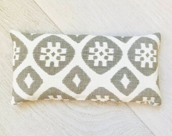 Handmade Cherry Pitt Heat Pack: Linen, Organic Cotton, Fog Print Spa Therapy